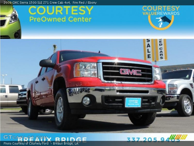 Fire Red / Ebony 2009 GMC Sierra 1500 SLE Z71 Crew Cab 4x4