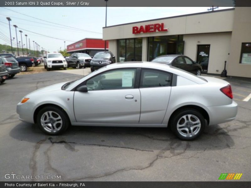 Silver / Gray 2003 Saturn ION 3 Quad Coupe