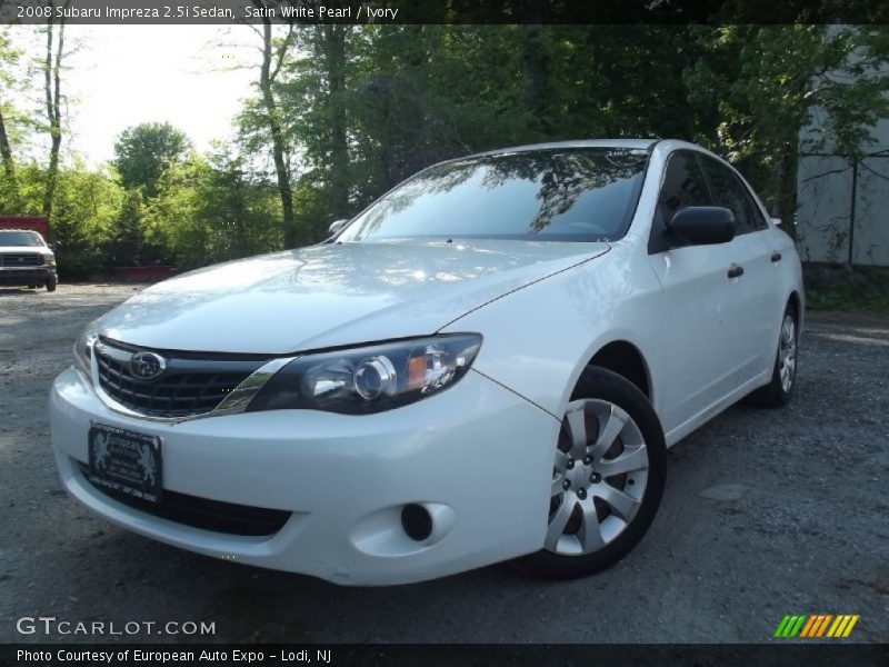 Satin White Pearl / Ivory 2008 Subaru Impreza 2.5i Sedan
