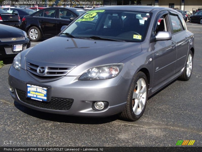 Titanium Gray Metallic / Black 2005 Mazda MAZDA3 s Hatchback