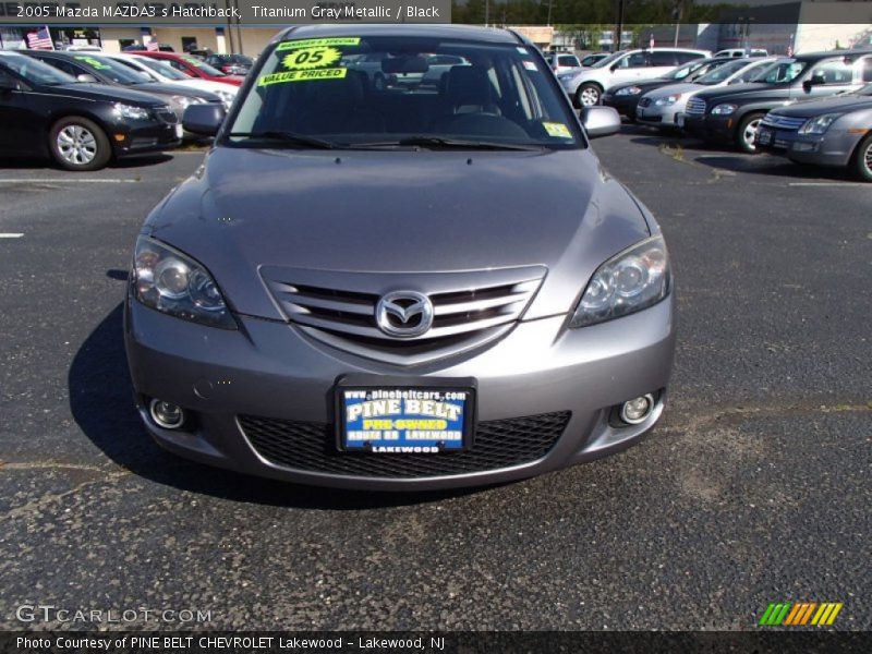 Titanium Gray Metallic / Black 2005 Mazda MAZDA3 s Hatchback
