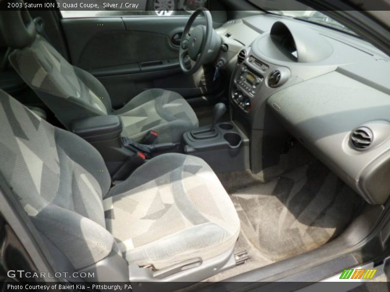 Silver / Gray 2003 Saturn ION 3 Quad Coupe