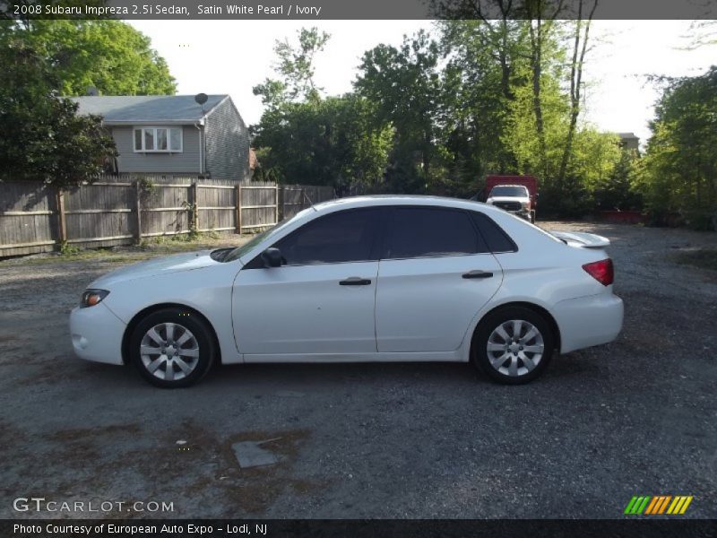 Satin White Pearl / Ivory 2008 Subaru Impreza 2.5i Sedan