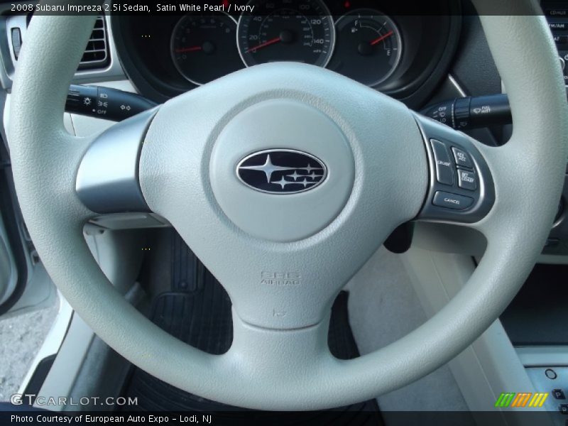 Satin White Pearl / Ivory 2008 Subaru Impreza 2.5i Sedan