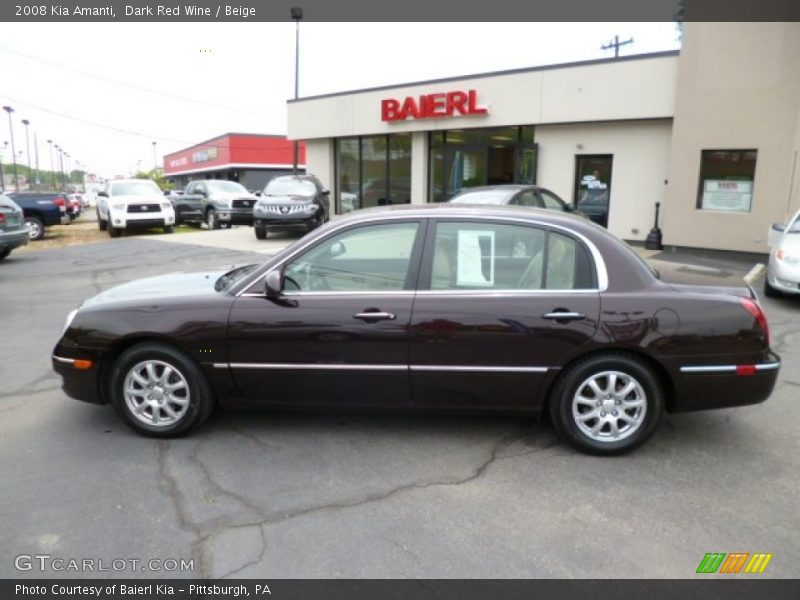 Dark Red Wine / Beige 2008 Kia Amanti