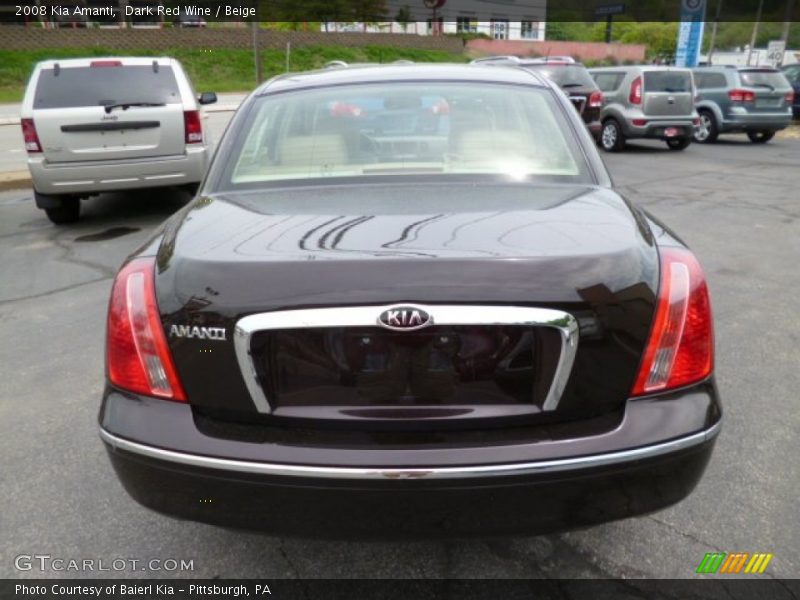 Dark Red Wine / Beige 2008 Kia Amanti