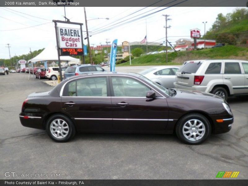 Dark Red Wine / Beige 2008 Kia Amanti