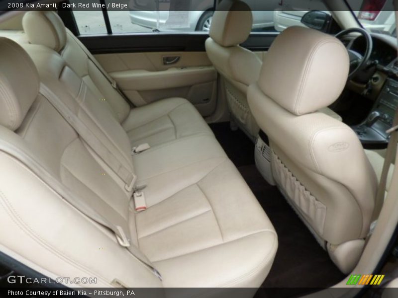 Rear Seat of 2008 Amanti 