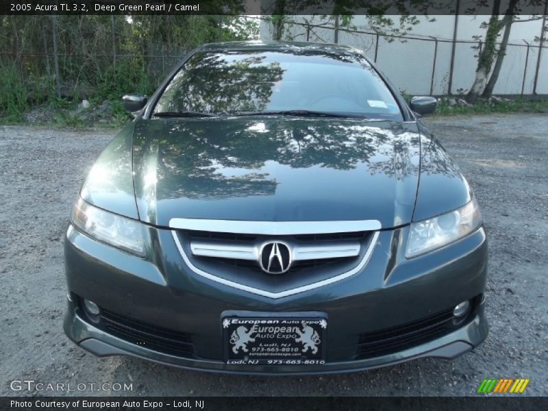 Deep Green Pearl / Camel 2005 Acura TL 3.2