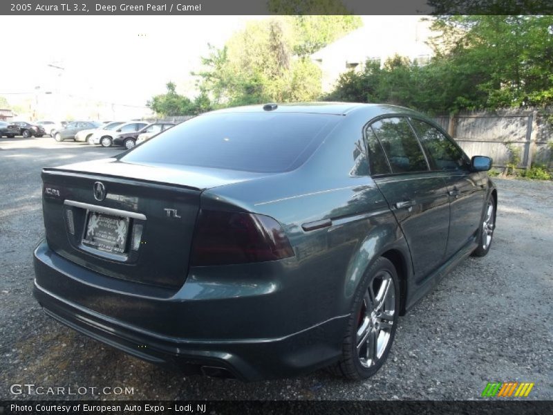 Deep Green Pearl / Camel 2005 Acura TL 3.2