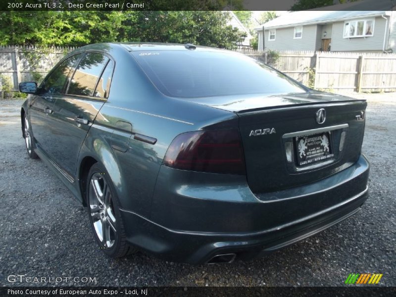 Deep Green Pearl / Camel 2005 Acura TL 3.2