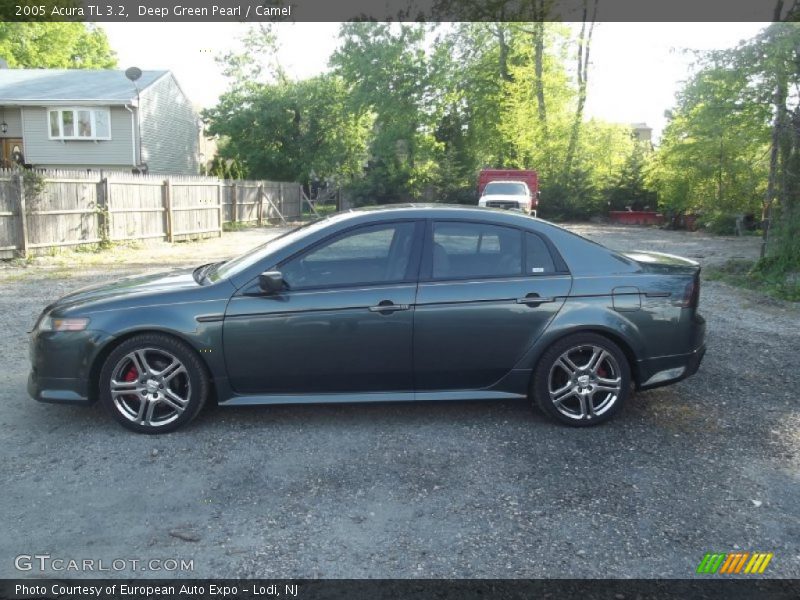 Deep Green Pearl / Camel 2005 Acura TL 3.2
