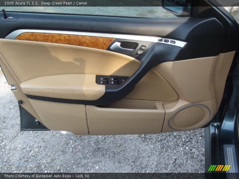Deep Green Pearl / Camel 2005 Acura TL 3.2