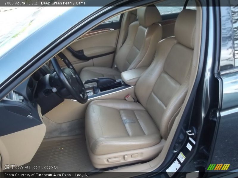Deep Green Pearl / Camel 2005 Acura TL 3.2
