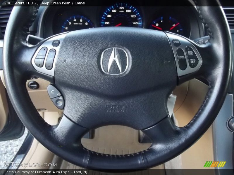 Deep Green Pearl / Camel 2005 Acura TL 3.2