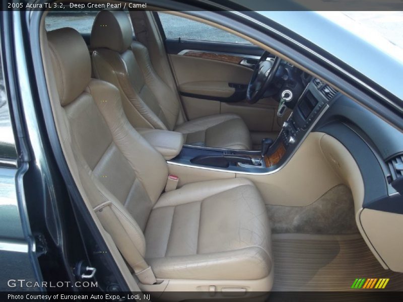 Deep Green Pearl / Camel 2005 Acura TL 3.2