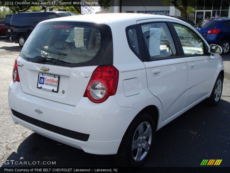 Summit White / Neutral 2011 Chevrolet Aveo Aveo5 LT