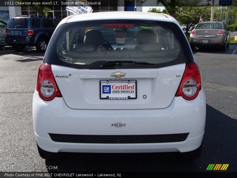 Summit White / Neutral 2011 Chevrolet Aveo Aveo5 LT