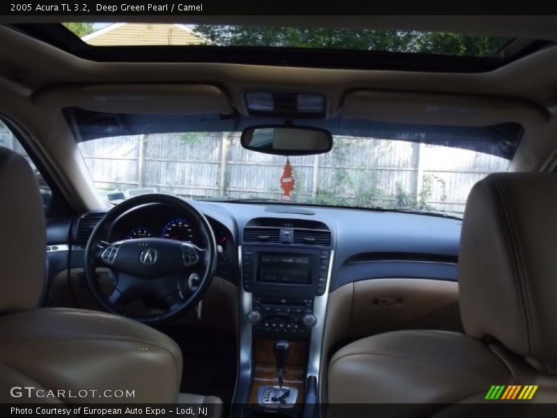Deep Green Pearl / Camel 2005 Acura TL 3.2