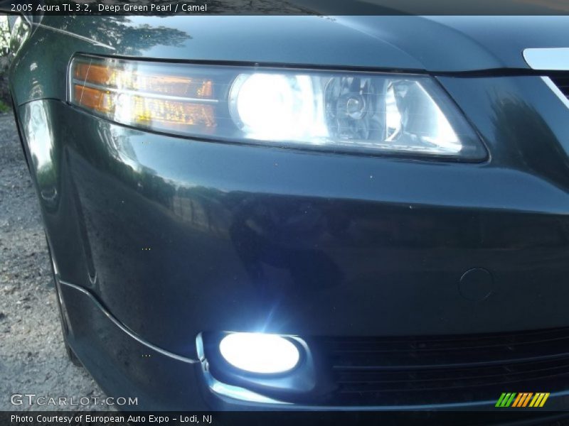 Deep Green Pearl / Camel 2005 Acura TL 3.2