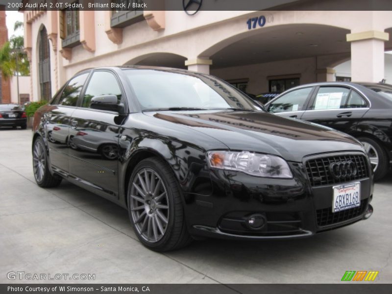 Brilliant Black / Black 2008 Audi A4 2.0T Sedan