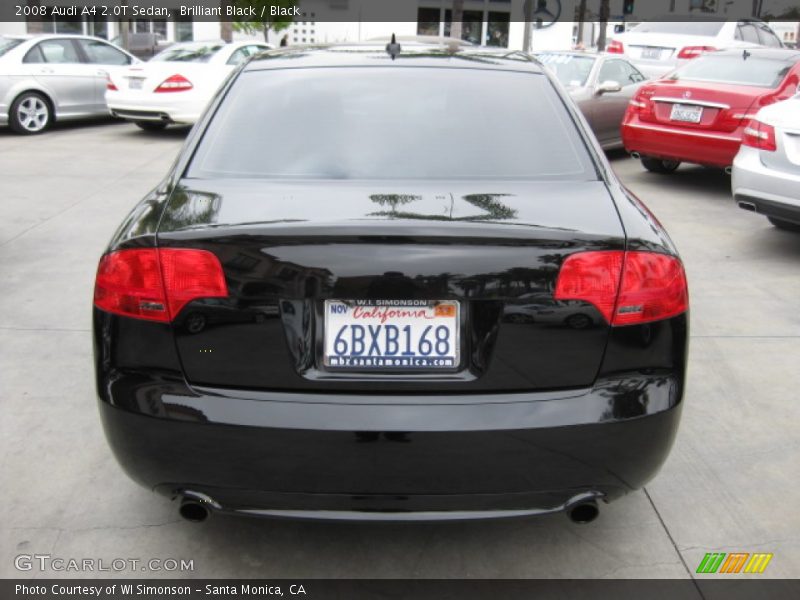 Brilliant Black / Black 2008 Audi A4 2.0T Sedan