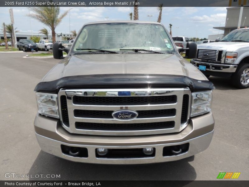 Arizona Beige Metallic / Tan 2005 Ford F250 Super Duty Lariat Crew Cab