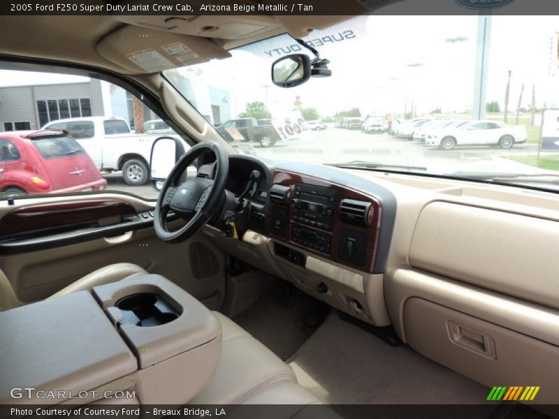 Arizona Beige Metallic / Tan 2005 Ford F250 Super Duty Lariat Crew Cab