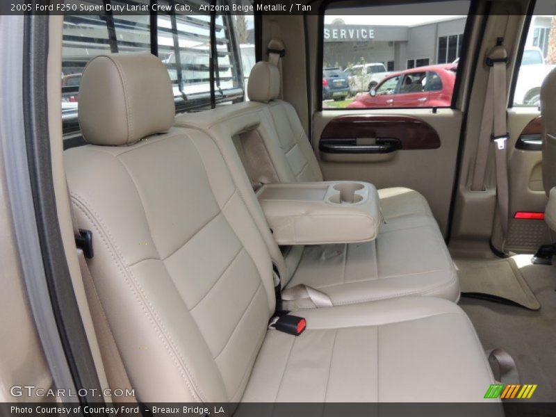 Arizona Beige Metallic / Tan 2005 Ford F250 Super Duty Lariat Crew Cab