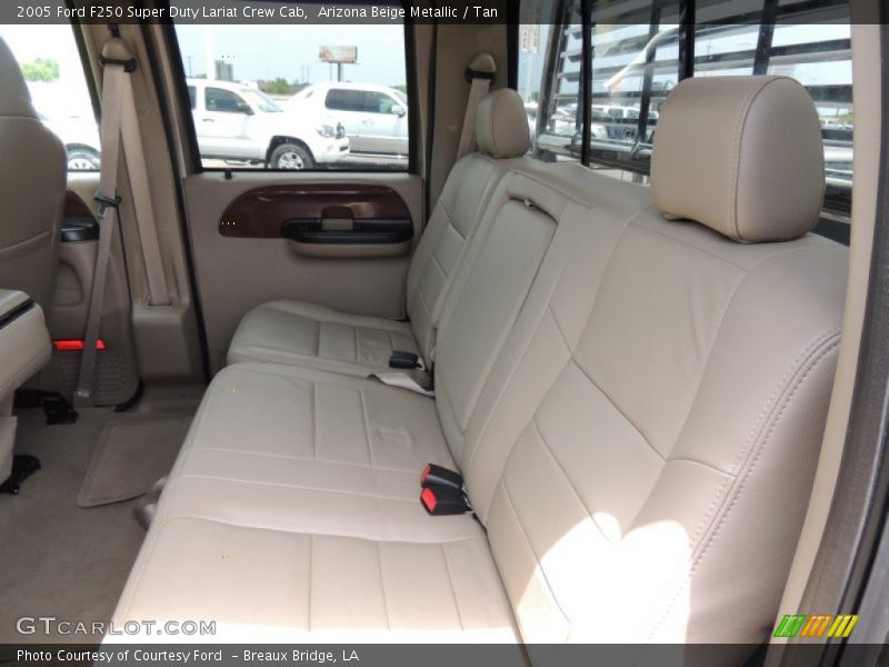Arizona Beige Metallic / Tan 2005 Ford F250 Super Duty Lariat Crew Cab