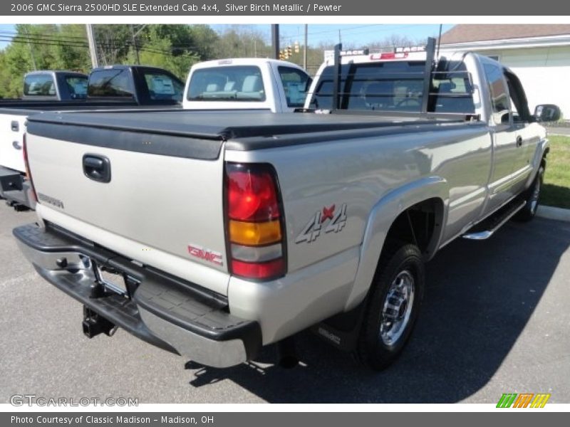 Silver Birch Metallic / Pewter 2006 GMC Sierra 2500HD SLE Extended Cab 4x4