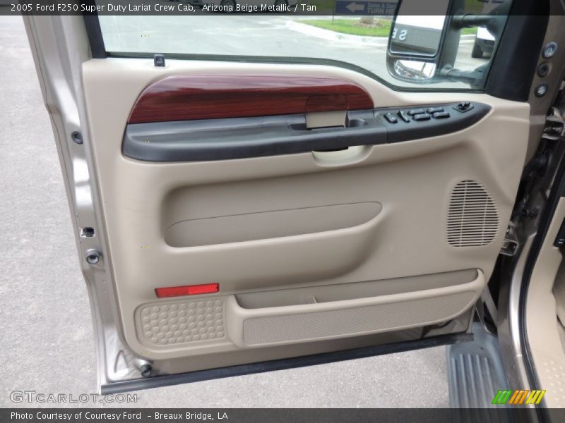 Arizona Beige Metallic / Tan 2005 Ford F250 Super Duty Lariat Crew Cab