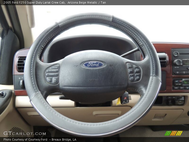 Arizona Beige Metallic / Tan 2005 Ford F250 Super Duty Lariat Crew Cab