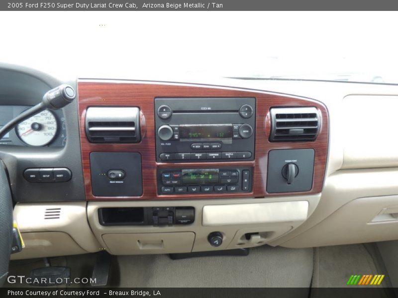 Arizona Beige Metallic / Tan 2005 Ford F250 Super Duty Lariat Crew Cab