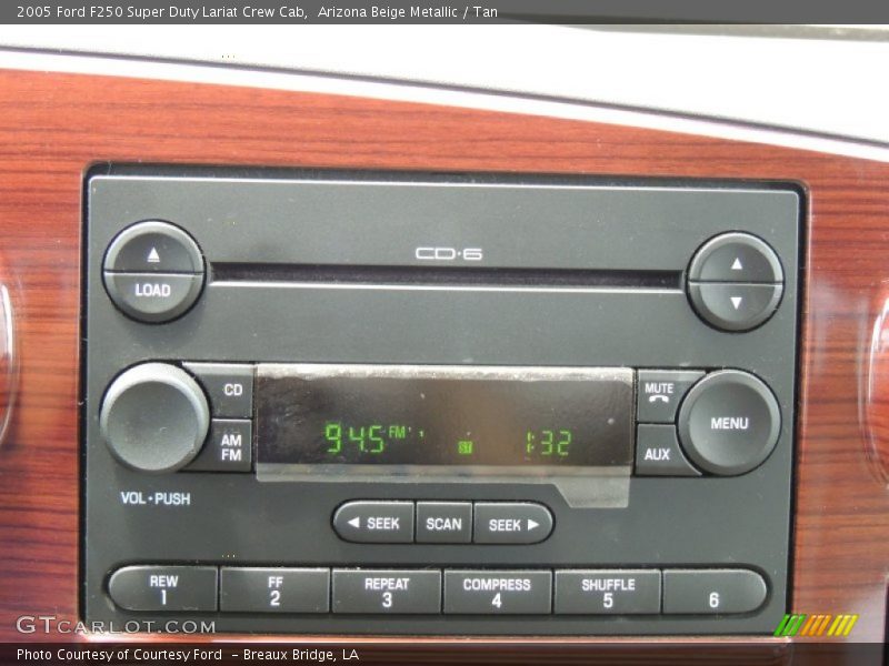 Arizona Beige Metallic / Tan 2005 Ford F250 Super Duty Lariat Crew Cab