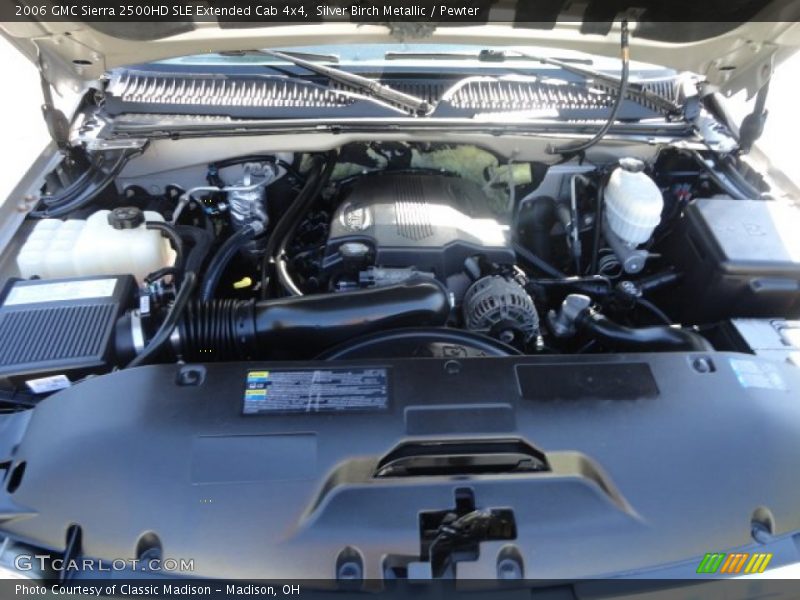 Silver Birch Metallic / Pewter 2006 GMC Sierra 2500HD SLE Extended Cab 4x4