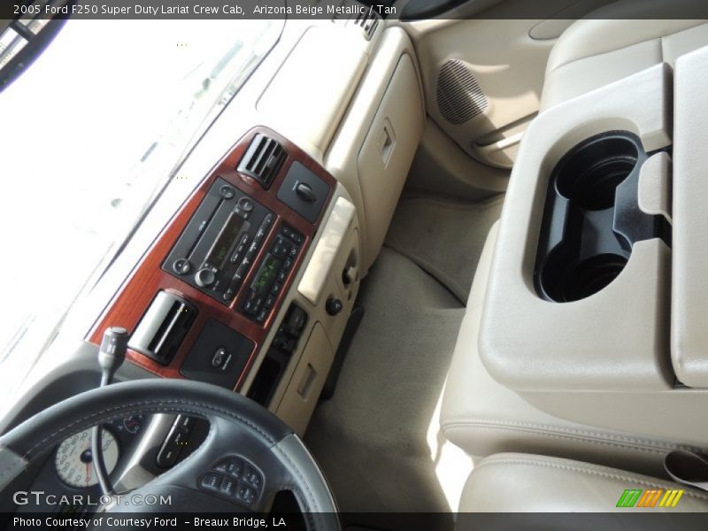 Arizona Beige Metallic / Tan 2005 Ford F250 Super Duty Lariat Crew Cab