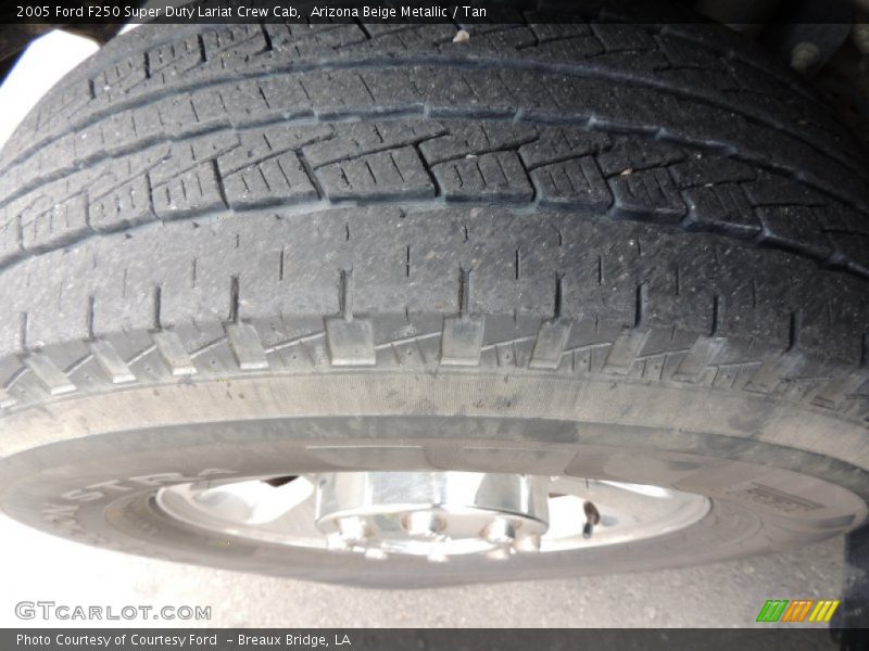 Arizona Beige Metallic / Tan 2005 Ford F250 Super Duty Lariat Crew Cab