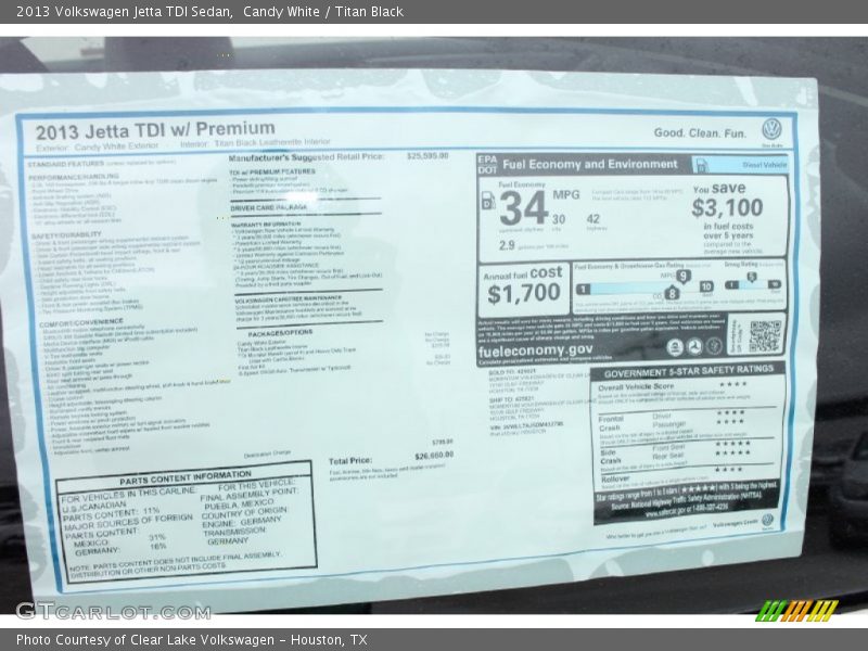 Candy White / Titan Black 2013 Volkswagen Jetta TDI Sedan