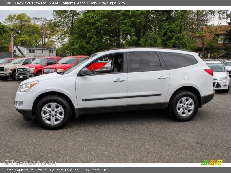 Summit White / Dark Gray/Light Gray 2009 Chevrolet Traverse LS AWD