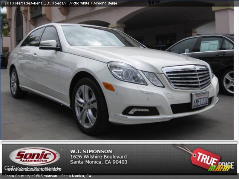 Arctic White / Almond Beige 2010 Mercedes-Benz E 350 Sedan