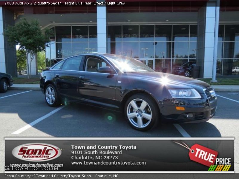 Night Blue Pearl Effect / Light Grey 2008 Audi A6 3.2 quattro Sedan