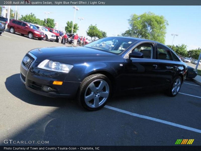 Night Blue Pearl Effect / Light Grey 2008 Audi A6 3.2 quattro Sedan