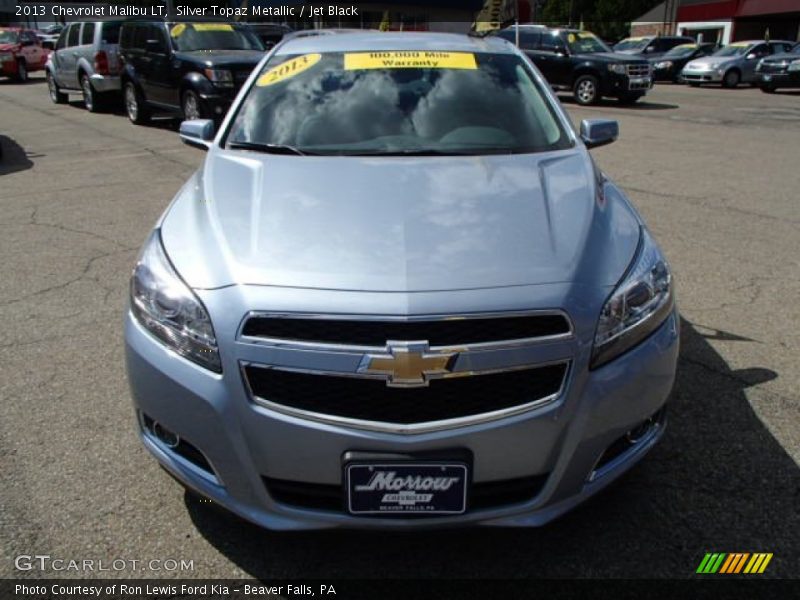 Silver Topaz Metallic / Jet Black 2013 Chevrolet Malibu LT