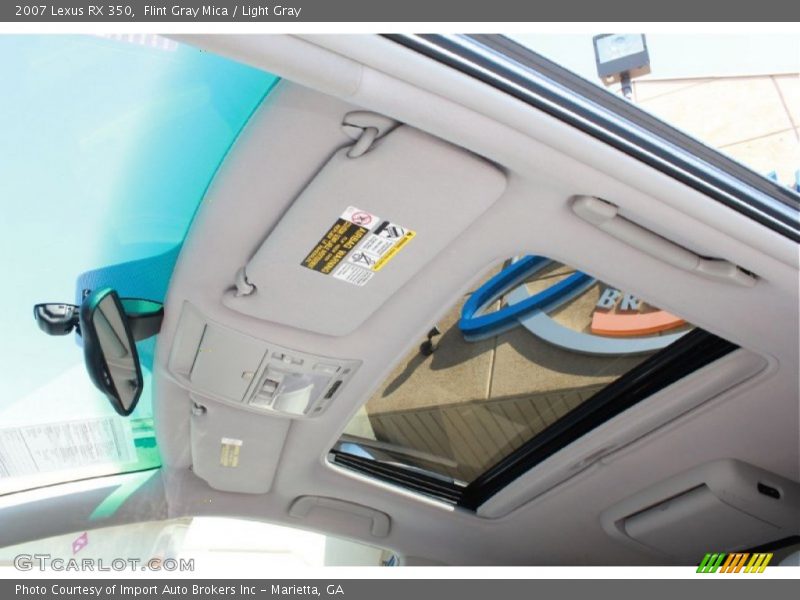 Flint Gray Mica / Light Gray 2007 Lexus RX 350