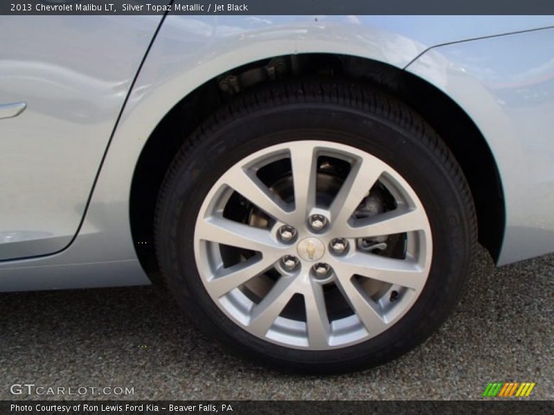 Silver Topaz Metallic / Jet Black 2013 Chevrolet Malibu LT