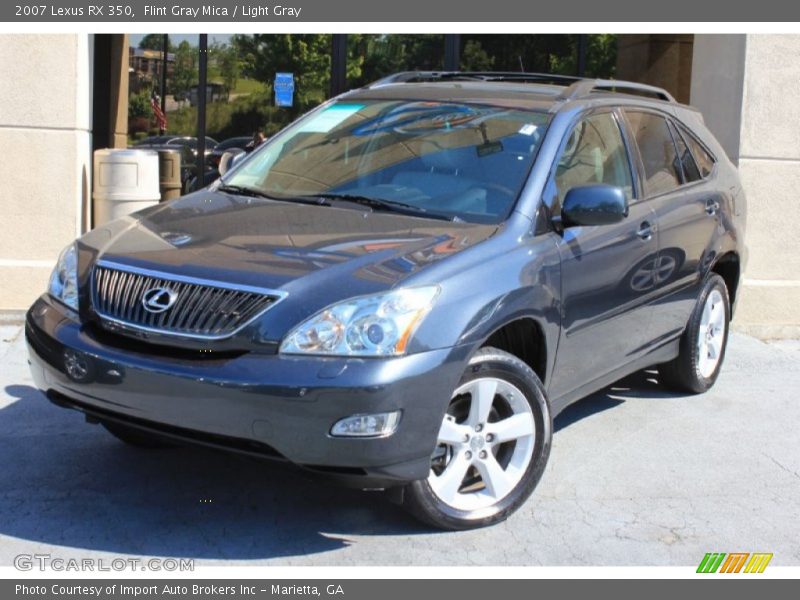 Flint Gray Mica / Light Gray 2007 Lexus RX 350