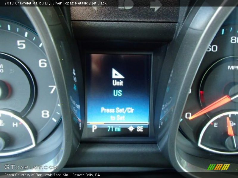 Silver Topaz Metallic / Jet Black 2013 Chevrolet Malibu LT
