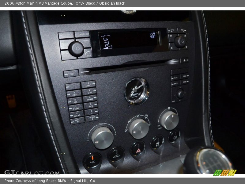 Controls of 2006 V8 Vantage Coupe
