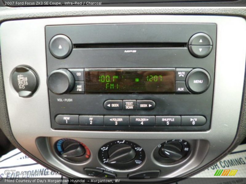 Audio System of 2007 Focus ZX3 SE Coupe